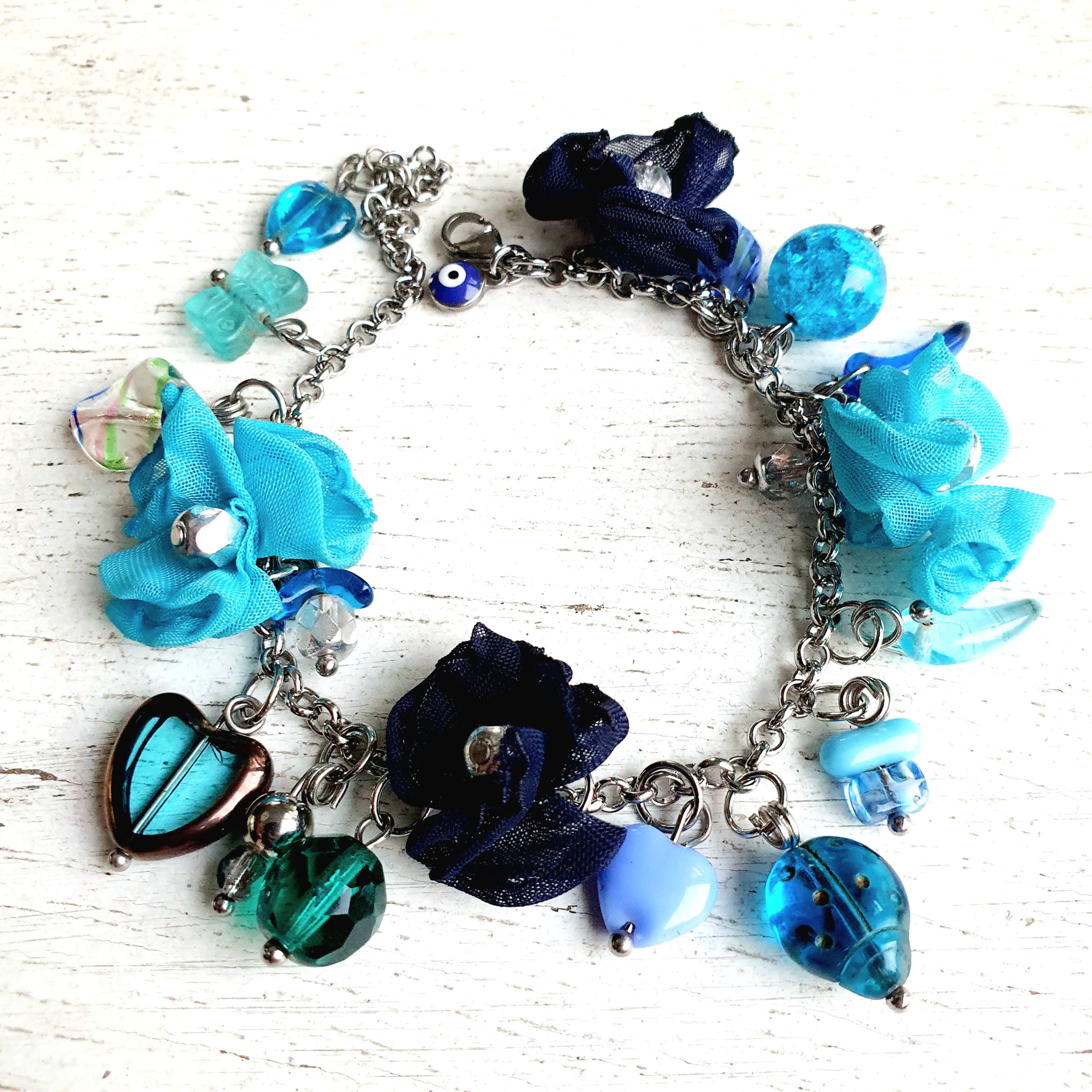 Pulseira Txiki Loreak azul