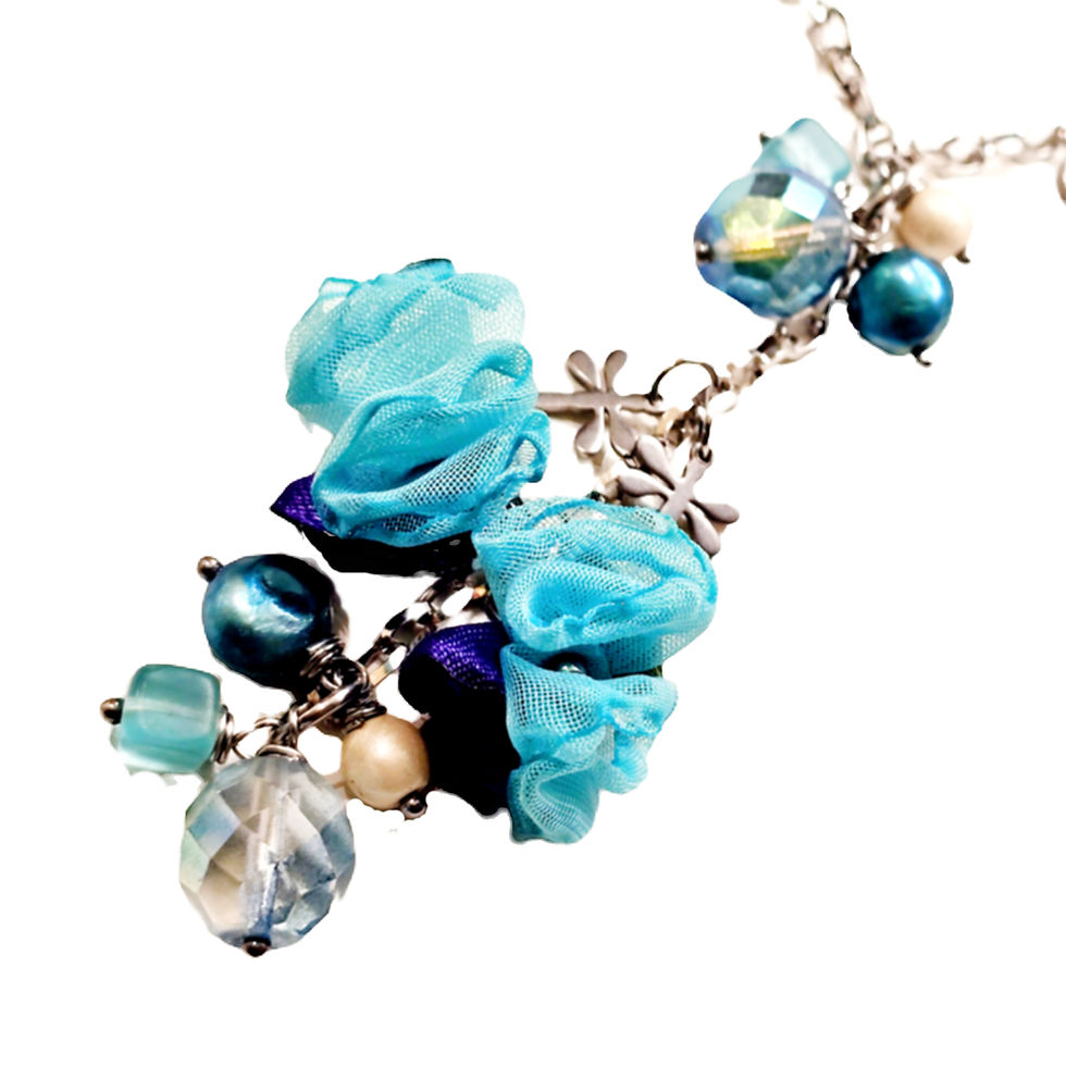 Miniatura: Colar Chloé turquesa, roxo, verde