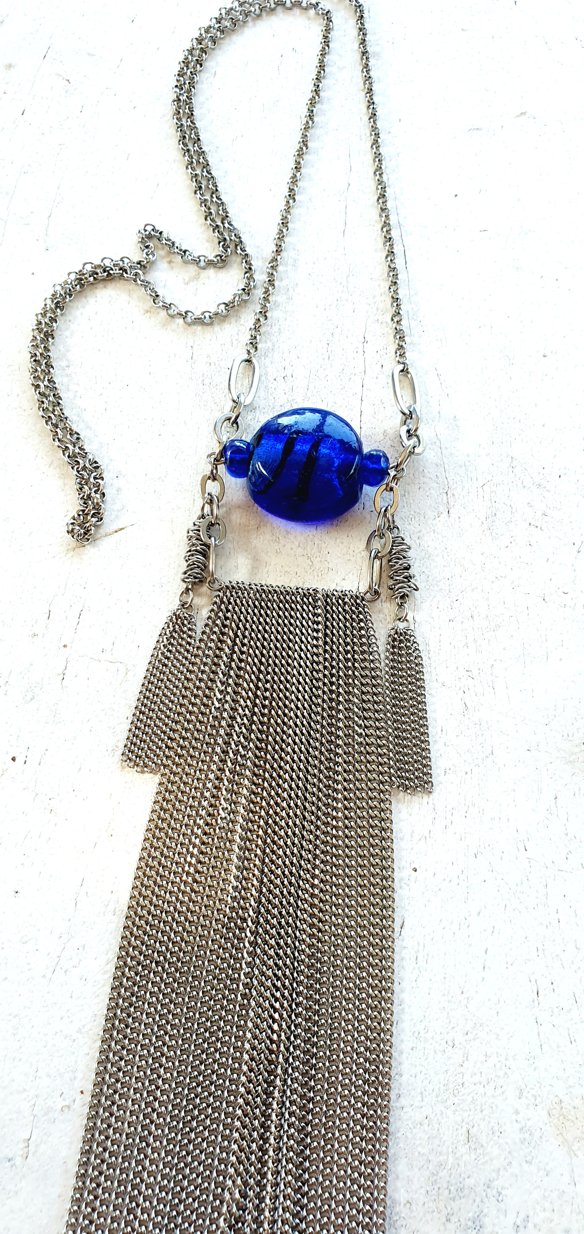 Colar Sublime azul em Inox