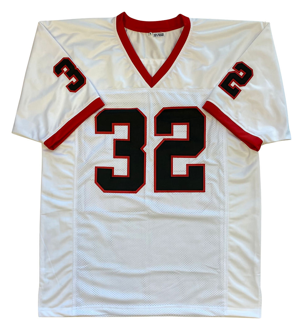 Thumbnail: Cash Jones Autographed Georgia White Custom Jersey-Go Dawgs, Sic em! Inscription