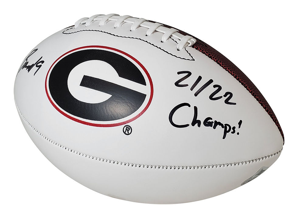 Thumbnail: Brock Bowers | Georgia Bulldogs | Signed Football | 21/22 Champs | Beckett COA