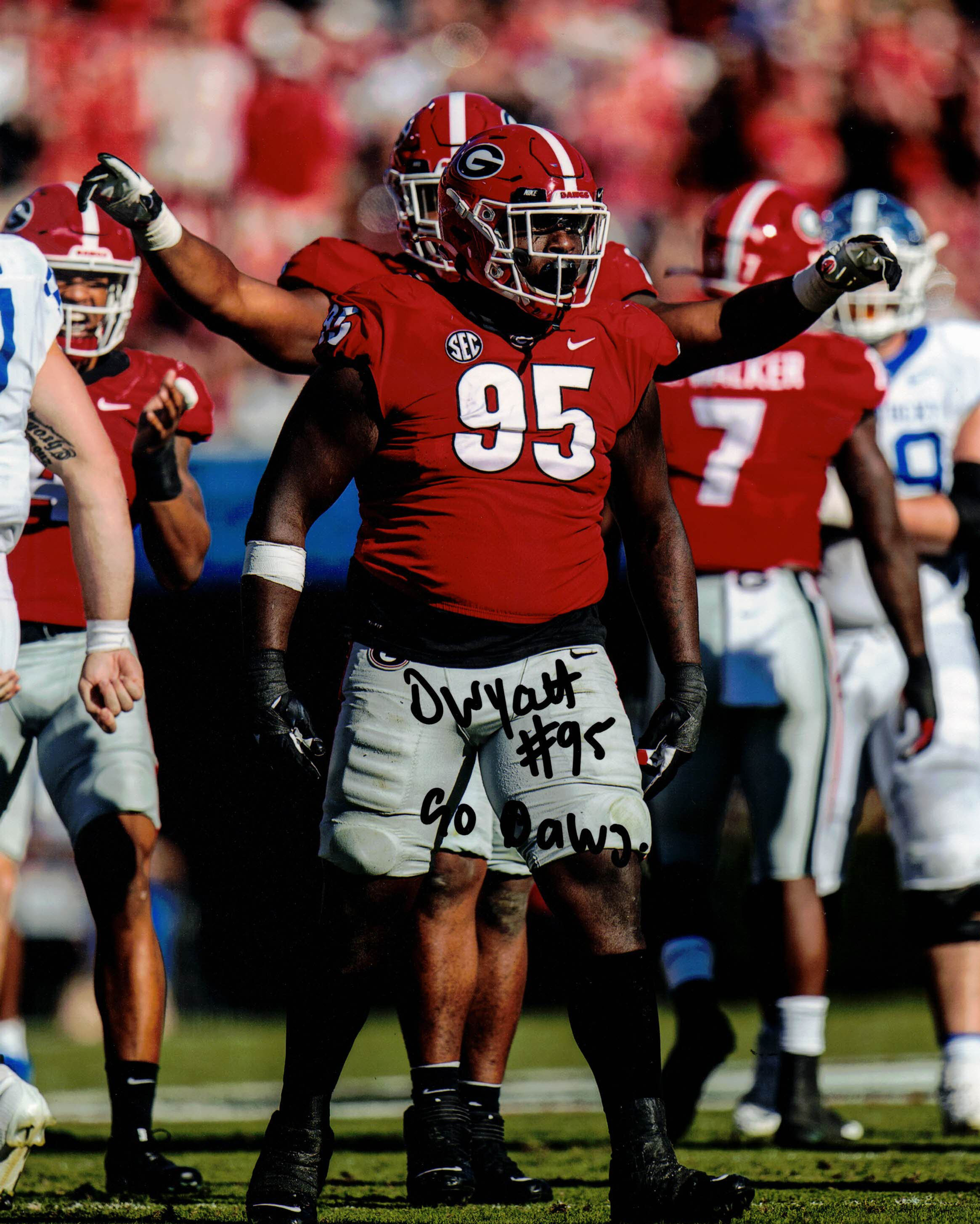 Devonte Wyatt Georgia Bulldogs Autographed 8x10 Photo w COA