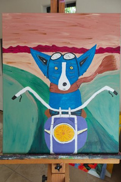Biker Dog 2001 20x24