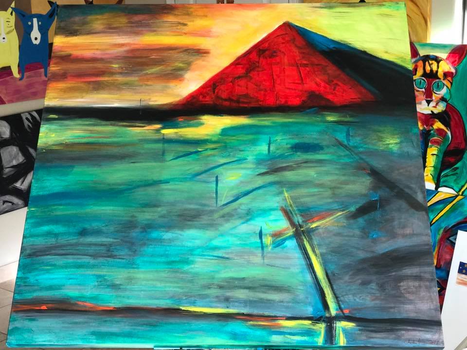 "Pyramid Reflection" 2017 48x48