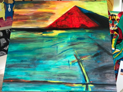 "Pyramid Reflection" 2017 48x48