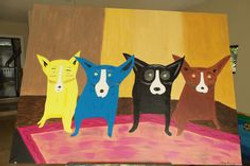 Four Dogs 2001 48x36