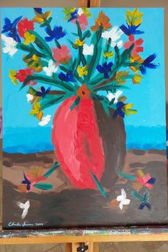 Red Vase 2000 18x24