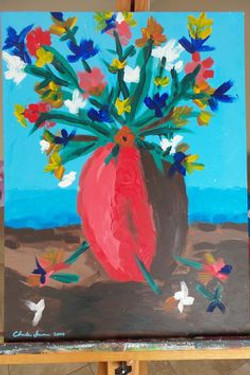 Red Vase 2000 18x24