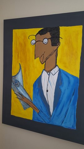Newspaper Man 2000 48x60