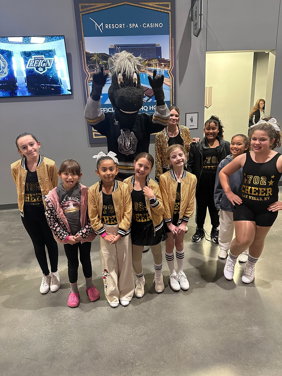Level 1 Cheer Shines at the Las Vegas Silver Knights Game! ⭐🏒📣