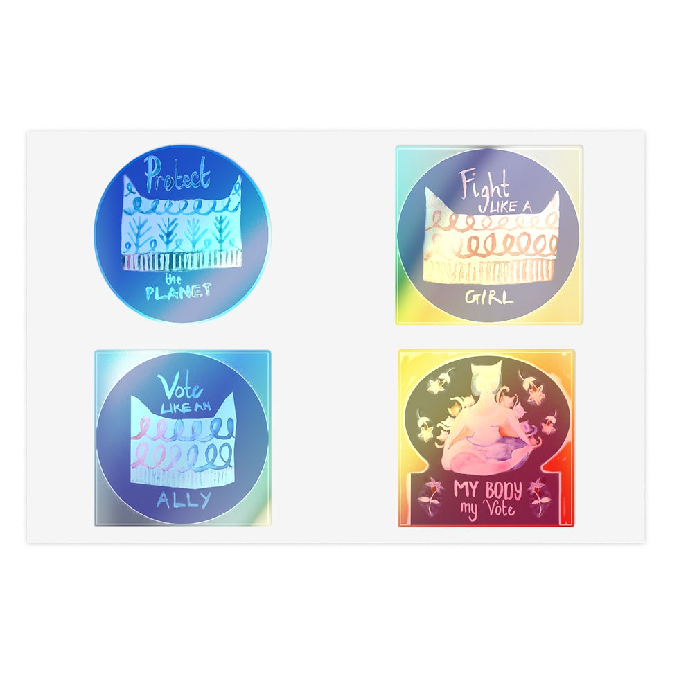 Thumbnail: Sticker Sheets - 2024 Election Pussy Hat Designs - Set of 4