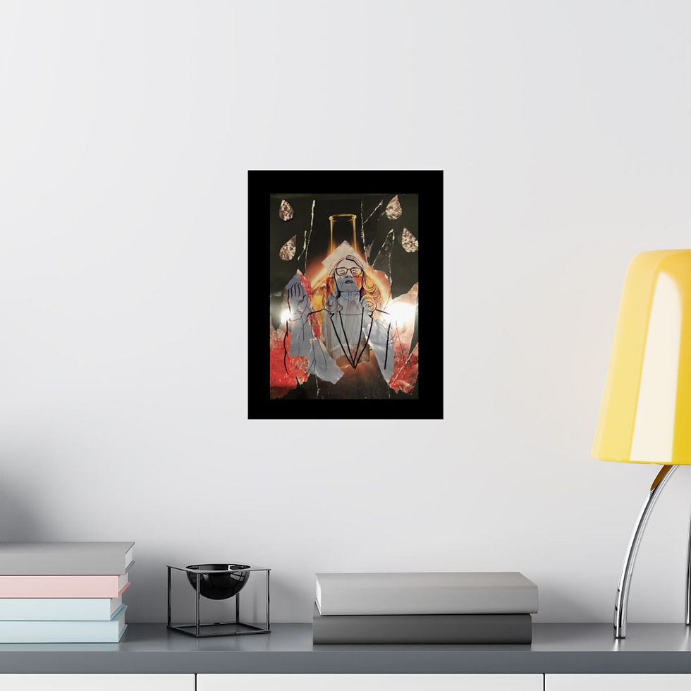 Thumbnail: Christine Blasey Ford,  a hand cut collage art print