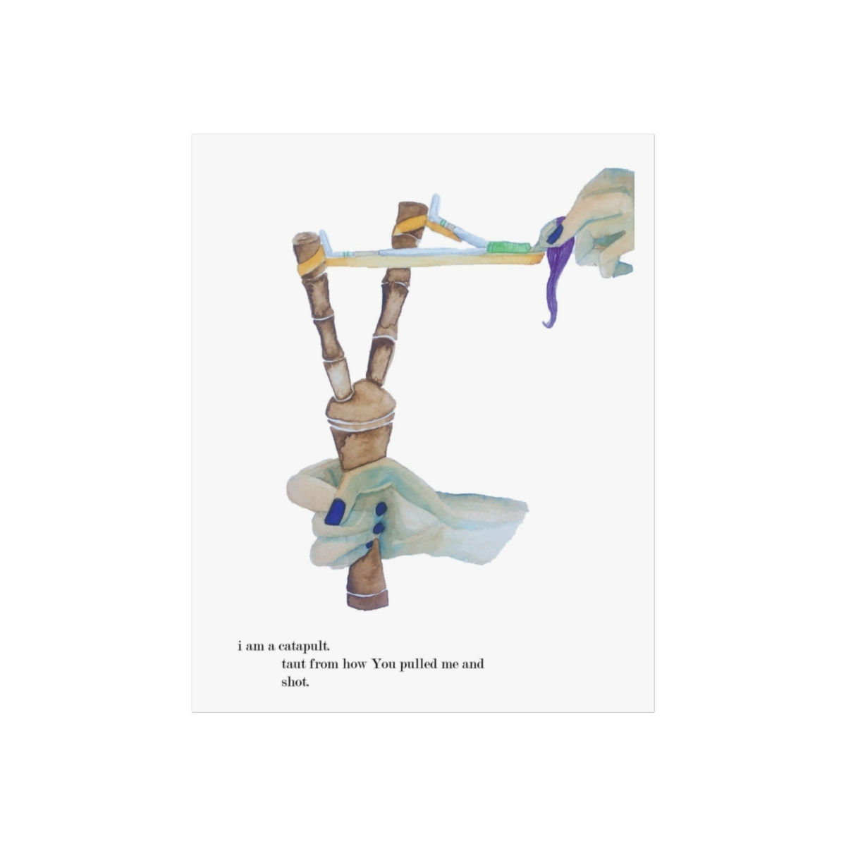  Fine Art Illustration 'A Cappella' with Feminist Poetry by Bea Goodwin