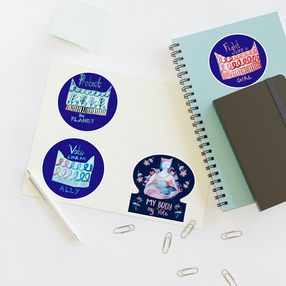 Thumbnail: Sticker Sheets - 2024 Election Pussy Hat Designs - Set of 4