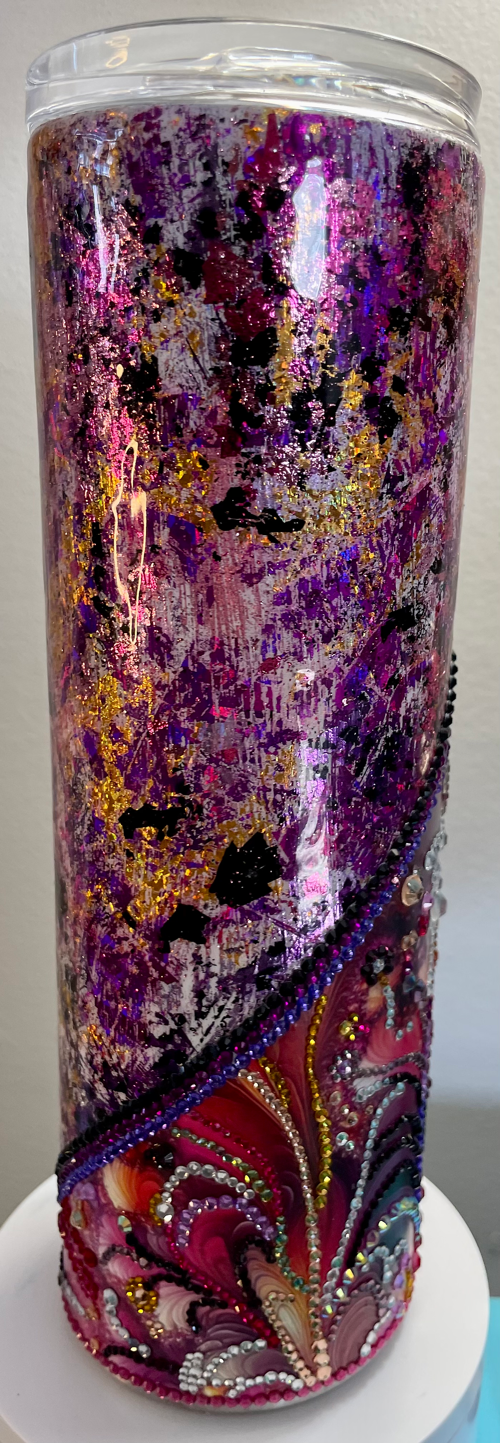 Thumbnail: V’s collide rhinestone tumbler 