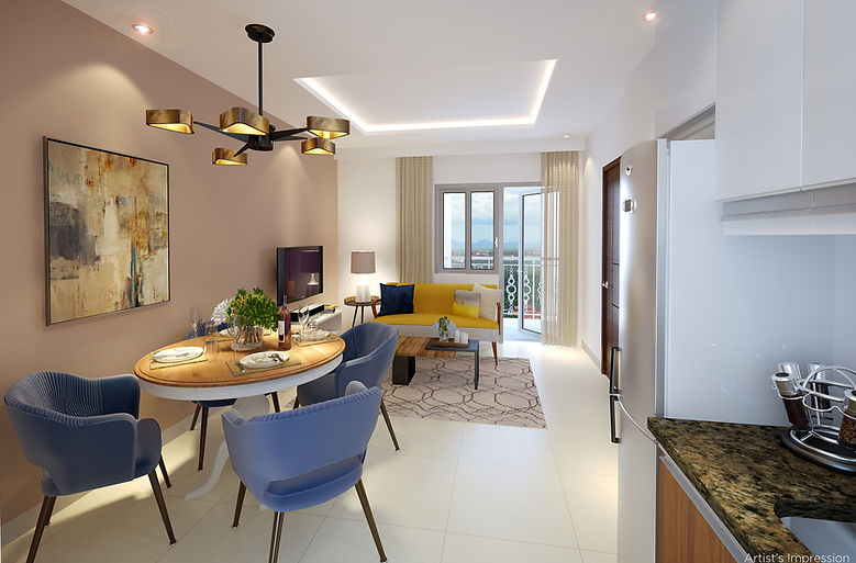 1BR - Living and Dining with Balcony.jpg