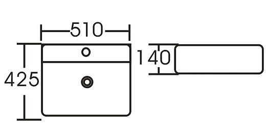 WALL HUNG OR COUNTER TOP BASIN 2064