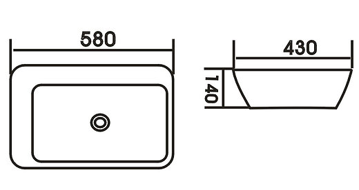 WALL HUNG OR COUNTER TOP BASIN IS 2065