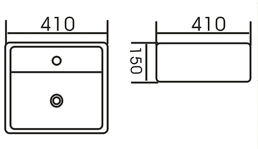 WALL HUNG OR COUNTER TOP BASIN IS2025