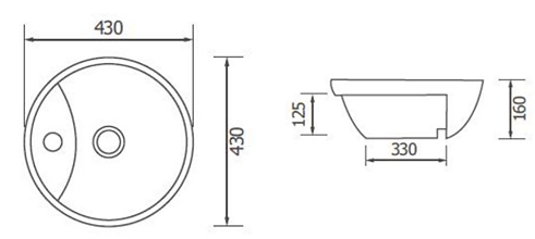 SEMI RECESS BASIN IS 6643B