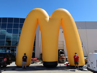Giant inflatable McDonald's logo