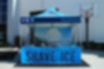 10x10 Shave It Ice Isla Vista Pop Up Tent with banners