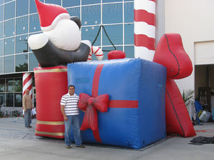 8ft inflatable Christmas gift box