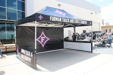 10x15 Custom tent Furman Track and Cross Country