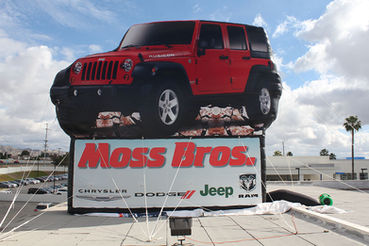 Jeep Rubicon Giant Inflatable Promotional Car Sign at Car Dealership