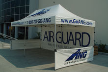 10x20 Custom printed pop up tent with logos Air Guard Oklahoma