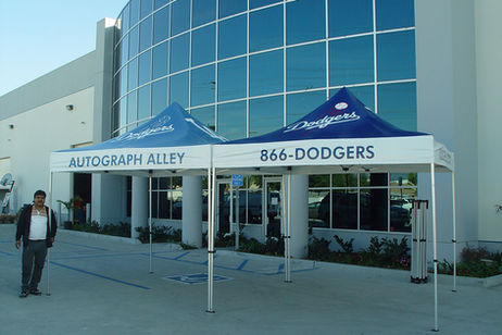 10x10 Baseball team pop up canopies Los Angeles Dodgers