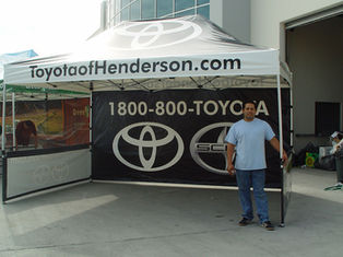 10x15 Branded pop up tent with sides Toyota Henderson