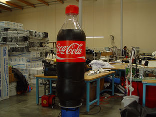 Inflatable advertising rotating Coke soda bottle replica