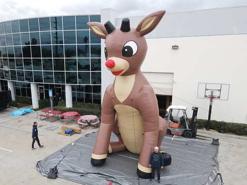 Inflatable Rudolph Display