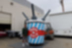 Giant inflatable ice cream cup replica Choc Chip