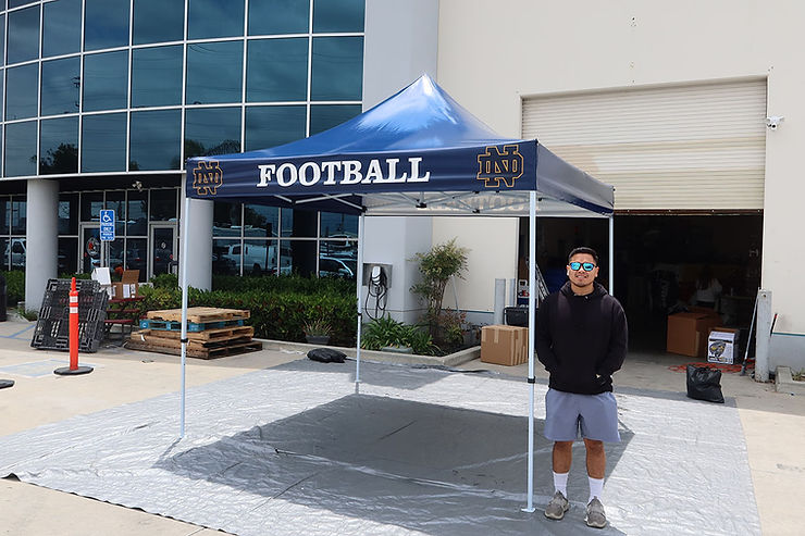 10x10 Notre Dame Football Pop Up Tent