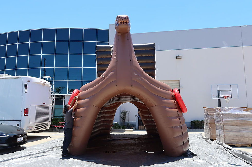 Inflatable Football Entrance Tunnel Viking Ship (front view)