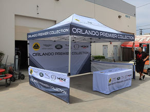 10x15 Personalized Dye Sublimation Trade Show Tent Orlando Premier Collection