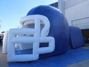 31x15x15 Giant Inflatable Blue Football Helmet Tunnel Rental