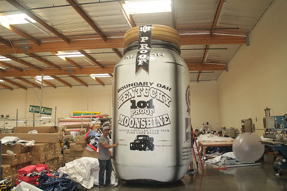 20ft Giant Inflatable Jar Mason Kentucky Moonshine