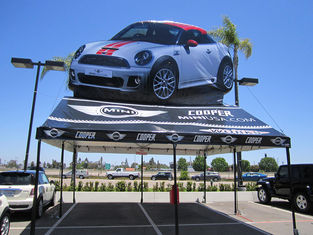 20x20 Gable tent with inflatable car Mini Cooper for rent