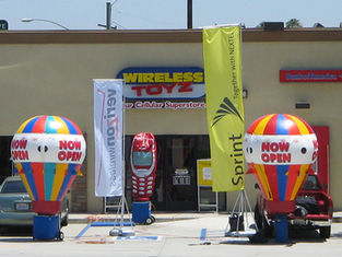 10 ft. Inflatable advertising rotating Now Open eye-catching balloons