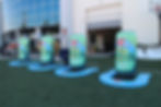 Giant Custom Inflatable Horseshoe Toss Game Victory Cans