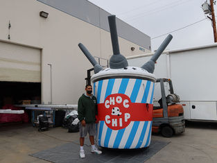 Custom inflatable Choc Chip ice cream cup