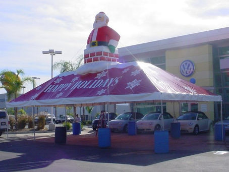 Inflatable Santa in Chimney