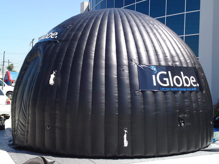 Custom Inflatable Black Dome Tent iGlobe