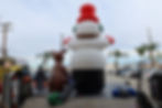 20 ft. Inflatable Snowman & 10 ft. Inflatable Reindeer (back view)