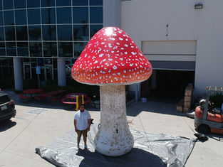Giant inflatable realistic Amanita Muscaria mushroom prop