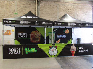 Carpas plegables publicitarias 3x3 mts con paredes Borreguito Cimarron