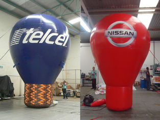 Globos inflables impresos publicitarios de telcel y Nissan
